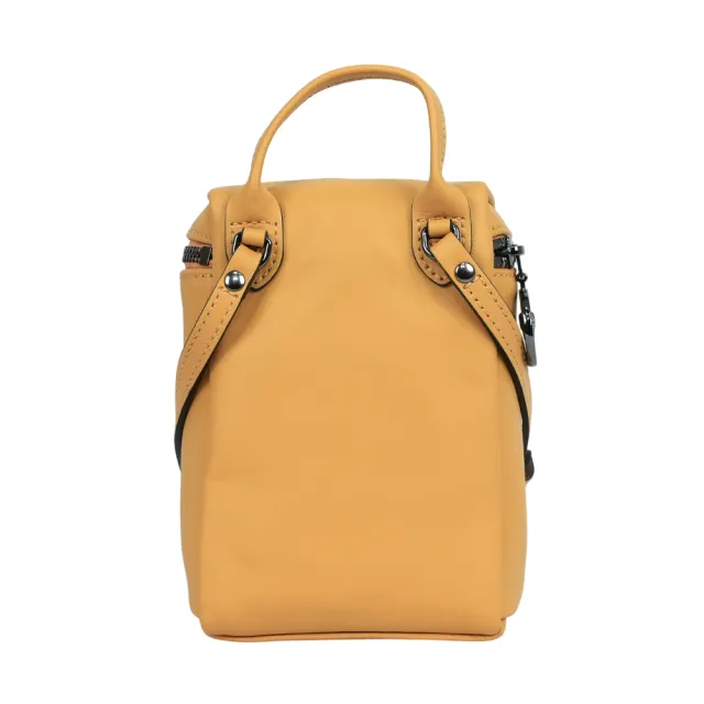 【LONGCHAMP】Le Pliage Xtra XS 小牛皮拉鍊迷你手提/斜背二用包(蜜糖色)