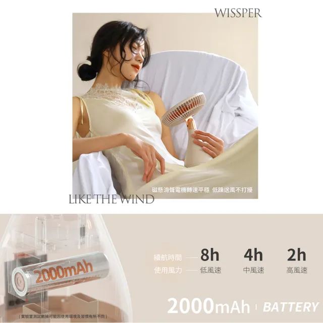 【SOTHING 向物】質感美型 靜音無線擺頭桌面風扇 手捧花(辦公室必備 usb風扇 桌扇 靜音風扇 擺頭風扇)