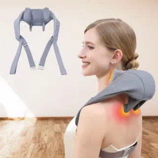 【KINYO】無線肩頸按摩器 肩頸揉捏按摩器 MOMO獨家(聖誕禮物 交換禮物 聖誕節  MOM-113)