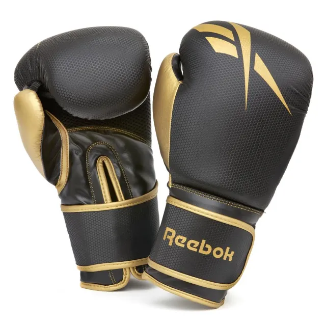 【REEBOK】Boxing Gloves 拳擊戰鬥手套 - Gold/Black(拳擊手套、格鬥手套、拳套)