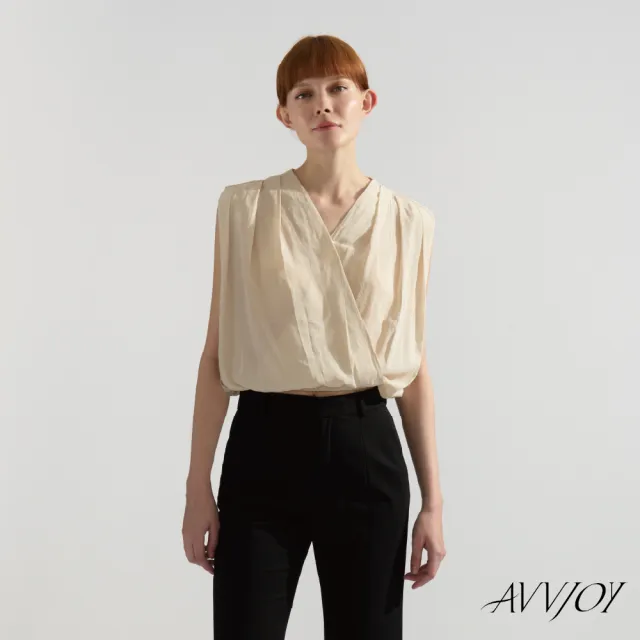 【AVVJOY 艾薇卓爾】氣質百褶背心(上衣 T恤 大學T 背心 無袖 短袖t 短袖t恤 KT0008)（其他規格）