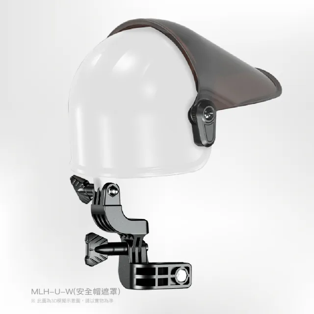 【KEWIG 凱威格】MLH-U 安全帽造型 白色 機車手機架 遮陽帽 25mm球頭適用(遮光罩  晴雨帽)