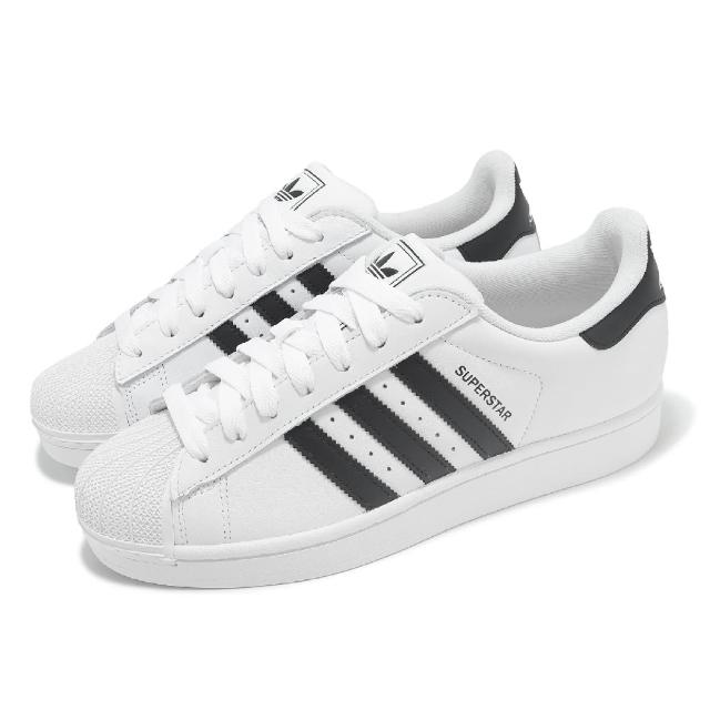 【adidas 愛迪達】休閒鞋 Superstar II 男鞋 女鞋 白 黑 小白鞋 貝殼頭 三葉草 愛迪達(IH8659)