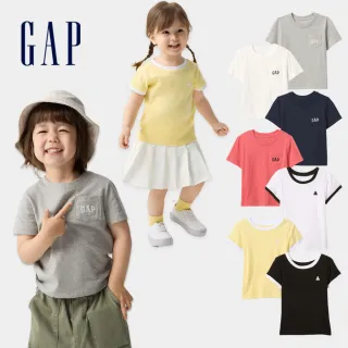 【GAP】男女幼童裝 Logo純棉刺繡/小熊圓領短袖T恤-多款可選(737870&744462)