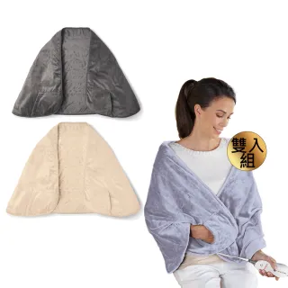 【美國 Sunbeam】柔毛披蓋式電熱毯/熱敷墊 三色任選(兩入超值組)