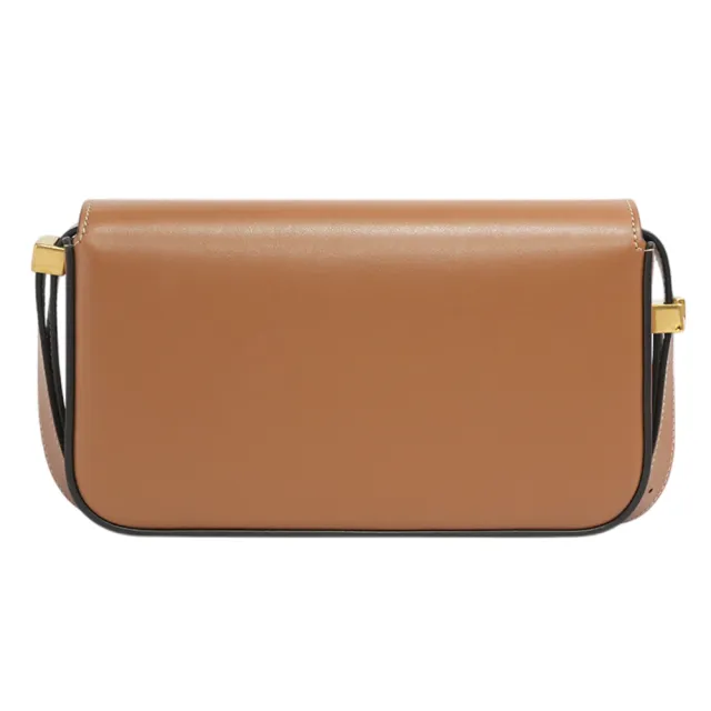 【TOD’S】T Timeless 光滑小牛皮翻蓋長型二用包(棕色)