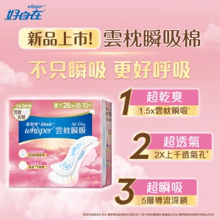 【好自在 新品上市】Air-Dry 雲枕瞬吸/草本健康衛生棉(24cm 20片/28cm 20片/32cm 16片)