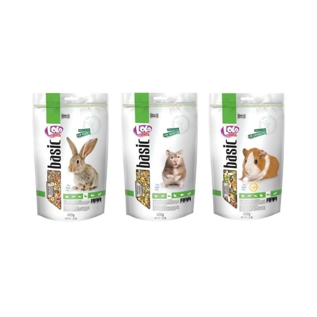 【LOLO】營養滿分小動物主食 600g(兔飼料、鼠飼料、天竺鼠飼料、兔子、倉鼠)