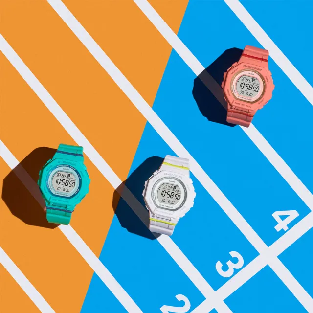 【CASIO 卡西歐】G-SHOCK WOMEN 藍牙連線 計步運動腕錶 母親節 禮物 推薦(GMD-B300SC-2)