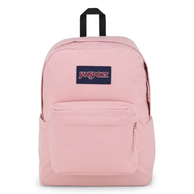 【JANSPORT】Superbreak後背包 後背包 運動包 雙肩背包 粉紅(JS0A4QUE7N8)