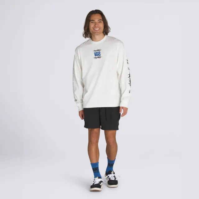 【VANS】官方旗艦 MTE Electro Waves 米白色長袖T恤