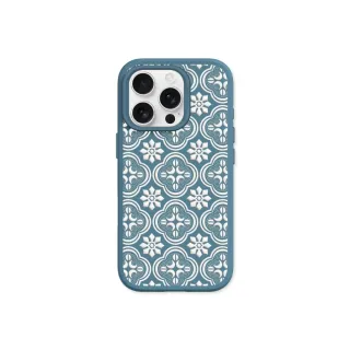 【RHINOSHIELD 犀牛盾】iPhone 14系列 SolidSuit背蓋手機殼/壓花玻璃-白色海棠(老屋顏)