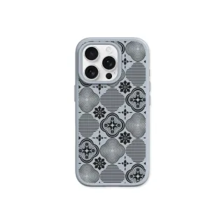 【RHINOSHIELD 犀牛盾】iPhone 16系列 SolidSuit背蓋手機殼/壓花玻璃-黑色海棠(老屋顏)