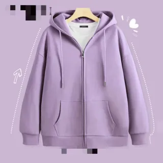 【ONEY 歐妮】★開衫韓版連帽學生衛衣外套(糖果色/休閒/韓版外套/連帽外套/素色)