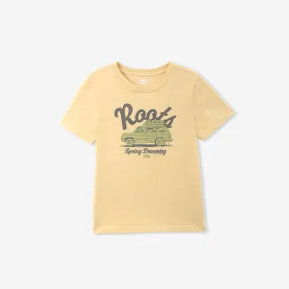 【Roots】Roots 大童-ROAD TRIP 短袖T恤(奶油黃)
