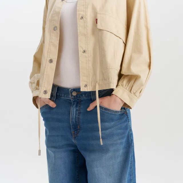 【LEVIS】女款 休閒外套 雙口袋 收腰綁帶 舒適外套 熱賣單品 002YL-0001