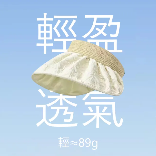 【Gordi】雙面戴空頂貝殼帽 大帽簷遮臉防曬帽 戶外抗UV遮陽帽 髮箍/防曬兩用太陽帽