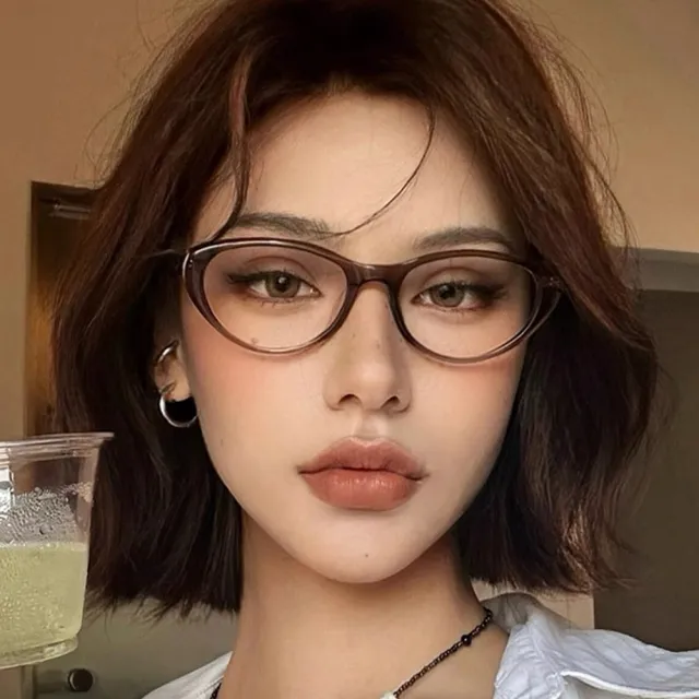 【LEEHER】猫眼眼鏡/附眼鏡盒/眼鏡女/鏡框/復古眼鏡/鏡架/眼鏡框/眼鏡架/ tr90鏡框/素顏眼