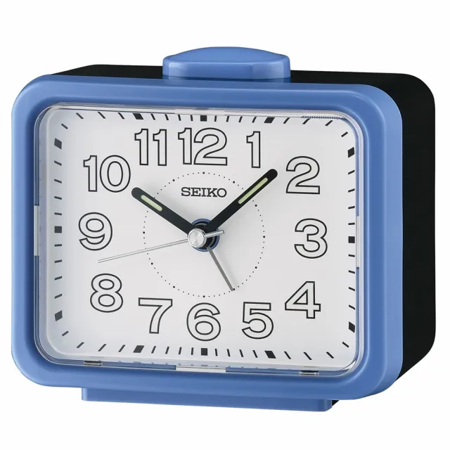 【SEIKO 精工】滑動式靜音秒針 大數字鬧鐘-5色可選 雙11 送禮(QHK061系列/速)