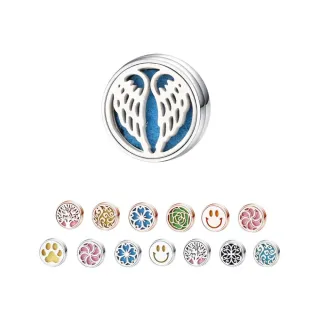 【Les nez 香鼻子】精油香薰口罩磁扣 12mm 玫瑰金/鋼鈦銀(贈精油芯片x12 多款任選)