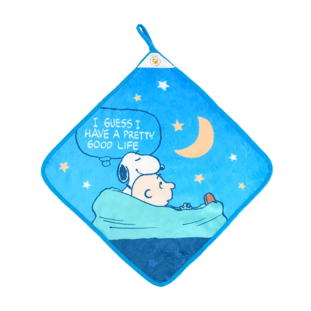 【SNOOPY 史努比】任選 75周年超細纖維擦手巾 擦拭巾-星空下(35X35公分)