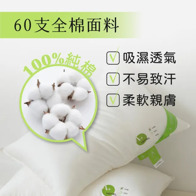 【Pure Sleep 純好眠】杜邦防蟎飯店枕芯-低枕款(飯店枕頭 水洗枕頭 防蟎枕 抗菌枕 羽絲絨枕 枕頭)