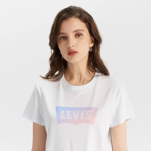 【LEVIS】女款 圓領短袖 漸層LOGO 短t 上衣 熱賣單品 002YQ-0001
