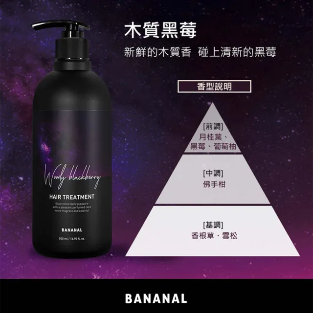 【BANANAL】韓國胺基酸香氛潤髮乳500ml(蛋白質護髮/強效修護/乳狀質地/5款香味任選)