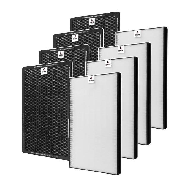 【蟎著媽】高效型濾網4套優惠組(適用 夏普 SHARP FZ-D40HFE FZ-D40DFE KC-JD50T-W KC-JH50T-W)