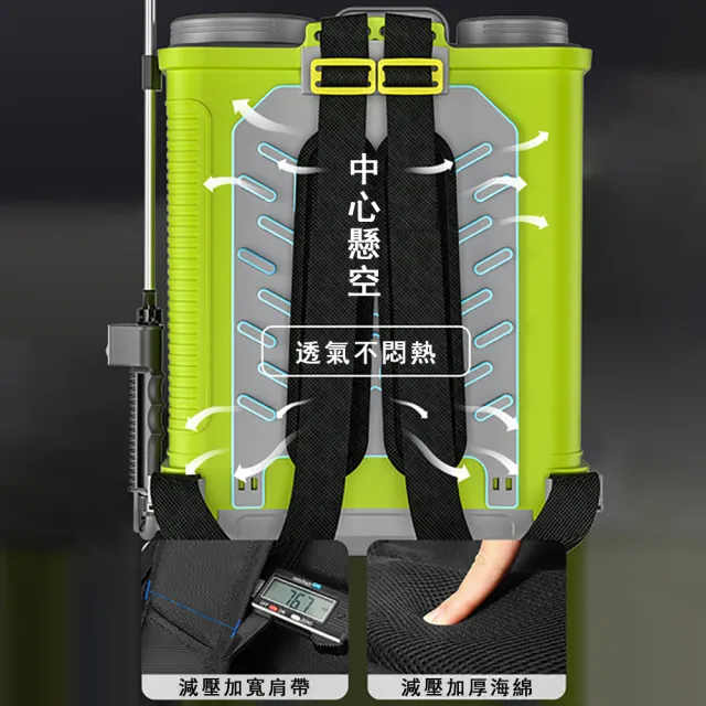 【佳美多】20L電動噴霧器 打藥機 背負式噴霧機 高壓消毒農藥噴壺 三開關(強力續航 調速開關 雙桶蓋設計)