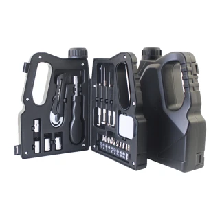 【Nil】21件套油壺型工具收納箱 加油桶形狀手動工具盒 便攜家用工具套裝