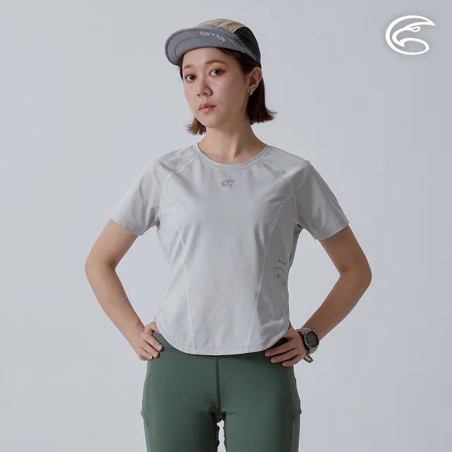 【ADISI】女超透氣智能抑菌短袖野跑衣 AL2411086 巴黎灰(抗UV 快乾 抗菌 除臭 排汗衣 運動上衣)