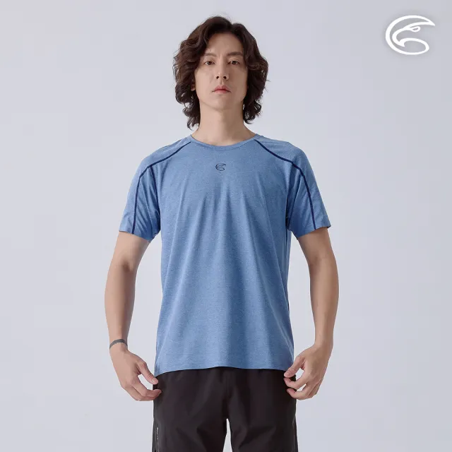 【ADISI】男超透氣智能抑菌短袖野跑衣 AL2411085 原力藍(抗UV 快乾 抗菌 除臭 排汗衣 運動上衣)