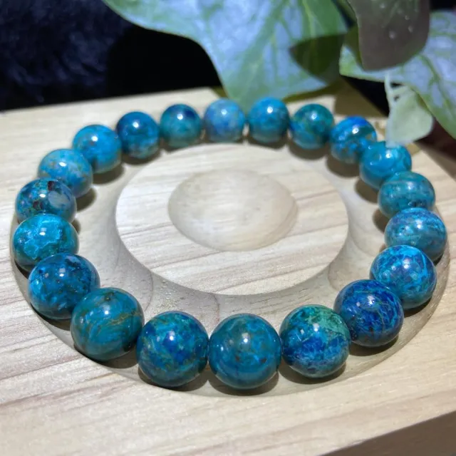 【Cozy 世界水晶原礦與茶】精品南非鳳凰松高藍 10mm+ 32-1(增加自信 提升溝通能力與說服力)