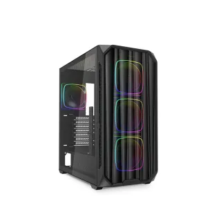 【Sharkoon 旋剛】AK5M RGB ATX電腦機殼(黑色/支援背插ATX/TYPE-C)
