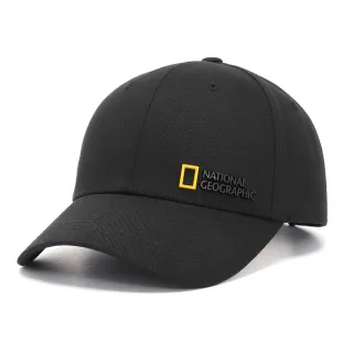【國家地理服飾官方旗艦】經典金屬 LOGO 棒球帽 - 黑色(日常穿搭/棒球帽)