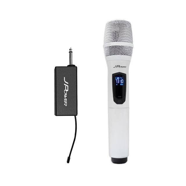 【J-POWER 杰強】震天雷 UHF 單機充電型無線麥克風(JP-UHF-888 單機型 珍珠白)