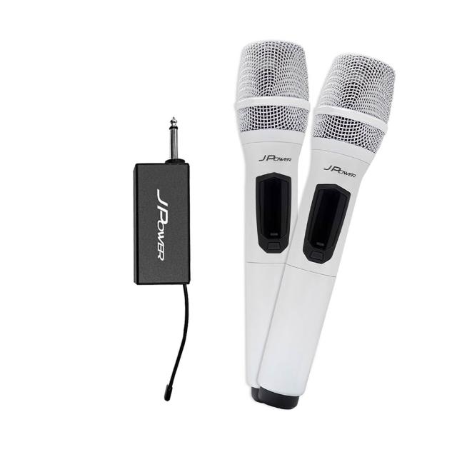 【J-POWER 杰強】新版震天雷UHF充電型無線麥克風(JP-UHF-888 雙機型 珍珠白)