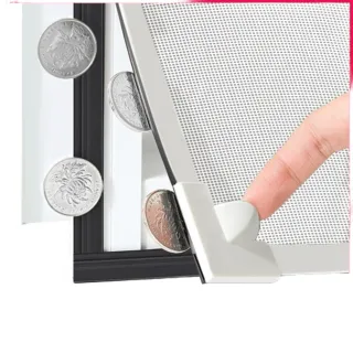 【樂多家居】60*140CM兩件裝 紗窗 魔術貼磁鐵窗戶簾 金剛網 隱形紗窗(家用自粘式 簡易安裝)