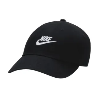 【NIKE 耐吉】帽子 老帽 棒球帽 遮陽 運動 休閒 男 女 U NK CLUB CAP U CB FUT WSH L 黑色(FB5368011)