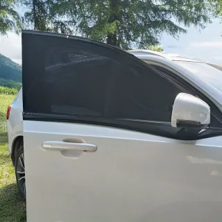 【LIFECODE】高彈力汽車防蚊紗窗-1組4窗-附收納袋(休旅車/轎車/皮卡都可用)