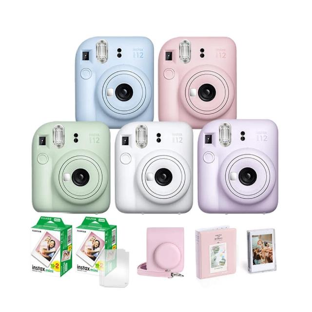 【FUJIFILM 富士】instax mini 12 拍立得相機 原廠公司貨(送原廠皮套40張底片組合)