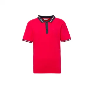 【FILA官方直營】男款 棉質 短袖POLO衫-紅色(1POZ-1702-RD_251)