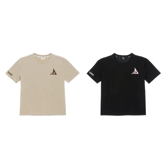 【PLAYBOY】涼感繡花圓領T-SHIRT(黑色)