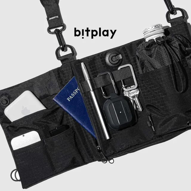 【bitplay】雙11 2L 跨境旅行小包-黑色(隨身/出國/逛街/護照/手機/水壺/錢包/自由行/登機)
