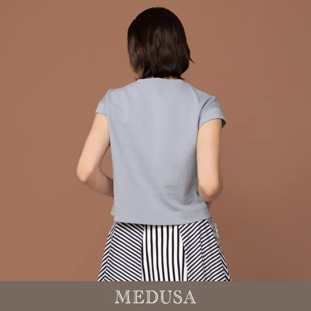 【MEDUSA 曼度莎】現貨-塗鴉燙銀顯瘦落肩T恤 - 2色（M-XL）｜女休閒上衣 女T恤 顯瘦穿搭(601-30601)