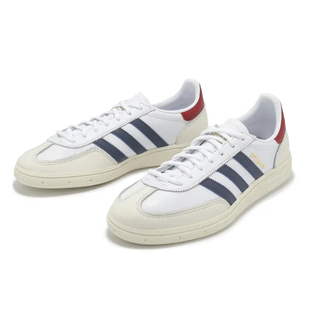 【adidas 愛迪達】休閒鞋 Handball Spezial 男鞋 女鞋 白 藍 紅 德訓鞋 復古 愛迪達(JH5450)