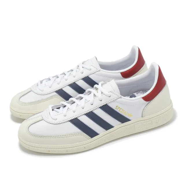 【adidas 愛迪達】休閒鞋 Handball Spezial 男鞋 女鞋 白 藍 紅 德訓鞋 復古 愛迪達(JH5450)