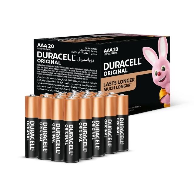 【DURACELL 金頂】金頂 經典鹼性-4號AAA(20入裝)