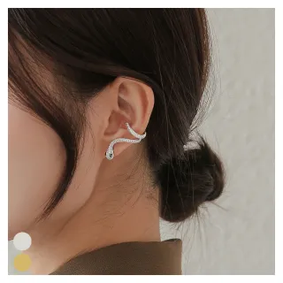 【HERA 赫拉】微鑲靈蛇耳骨夾耳環 H114031101(靈蛇 耳環 耳針)